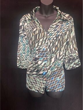 Y2K Pineapple Moon Blouse